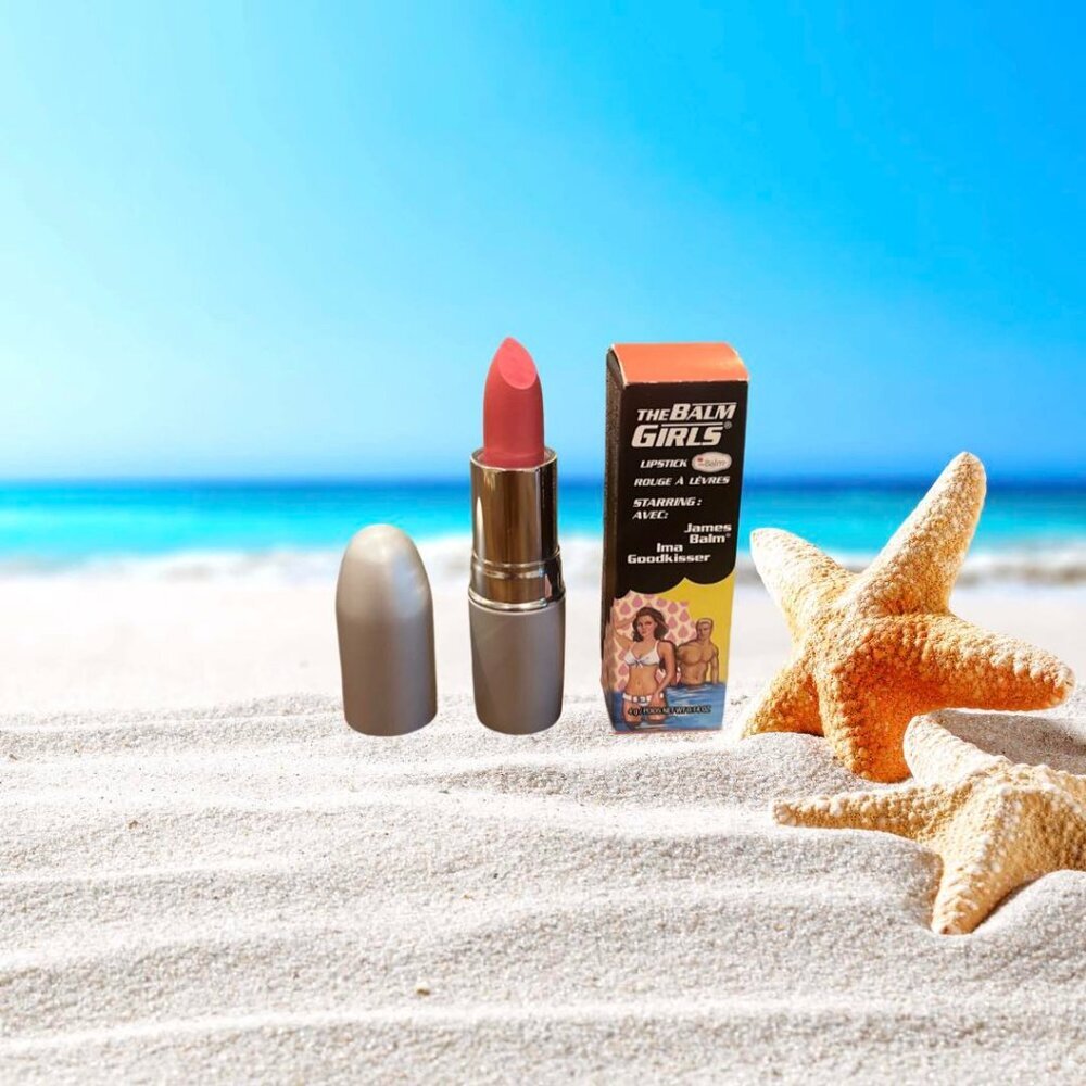 theBalm Lipstick Ima Goodk Isser* orangy-coral color 0.14 oz